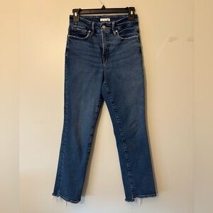 Good American High Rise Straight Leg Blue Jeans, Size 4 Women’s